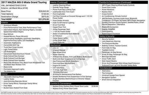 2017 Mazda MX-5 Miata Grand Touring
