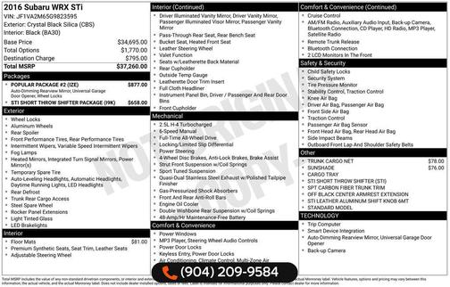 2016 Subaru WRX STI Base