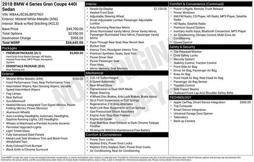 2018 BMW 440 Gran Coupe i
