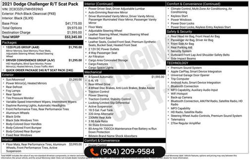 Pitch Black Clearcoat 2021 Dodge Challenger R/T Scat Pack