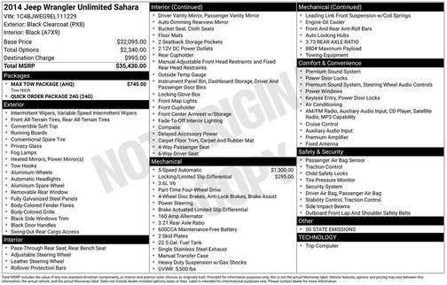 2014 Jeep Wrangler Unlimited Sahara