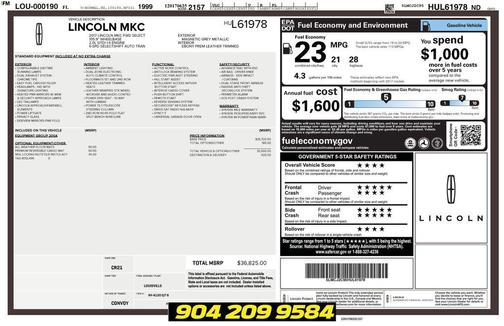Magnetic Gray Metallic 2017 Lincoln MKC Select