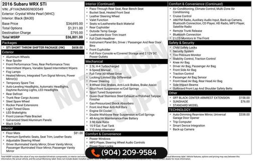 2016 Subaru WRX STI Base