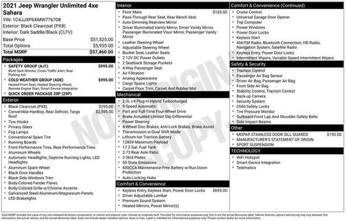 2021 Jeep Wrangler Unlimited 4xe Sahara