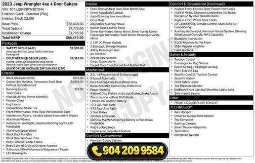 Black Clearcoat 2023 Jeep Wrangler 4xe Sahara
