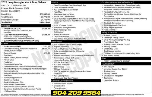 Black Clearcoat 2023 Jeep Wrangler 4xe Sahara