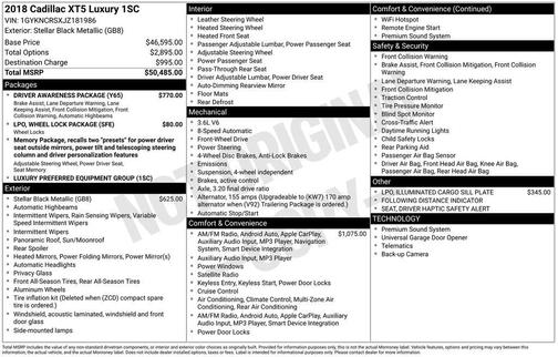 2018 Cadillac XT5 Luxury