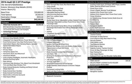 2016 Audi Q3 2.0T Premium Plus