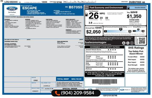 Tuxedo Black 2013 Ford Escape SEL