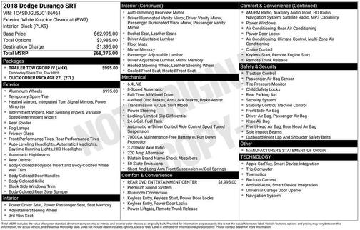 2018 Dodge Durango SRT