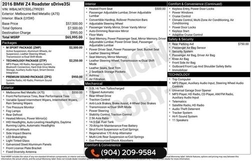 2016 BMW Z4 sDrive35i