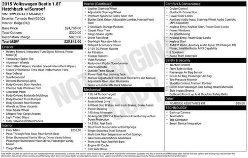 2015 Volkswagen Beetle 1.8T