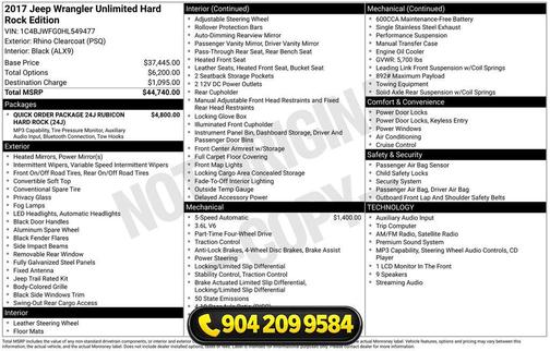 Rhino Clearcoat 2017 Jeep Wrangler Unlimited Rubicon