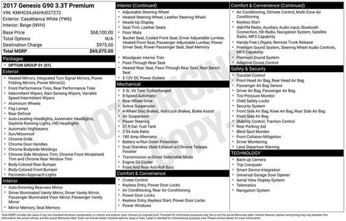 2017 Genesis G90 Premium