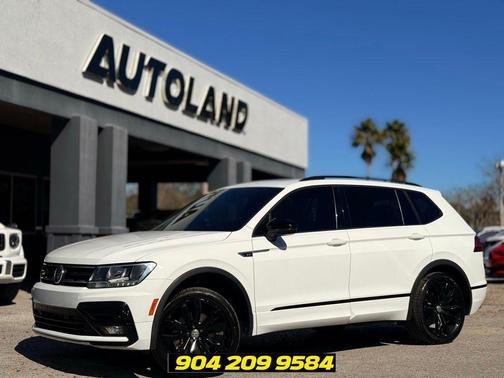 Pure White 2021 Volkswagen Tiguan 2.0T SE R-Line Black