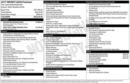 2017 INFINITI QX30 Premium