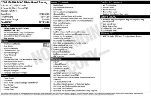 2007 Mazda MX-5 Miata Grand Touring