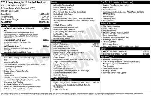 2019 Jeep Wrangler Unlimited Rubicon