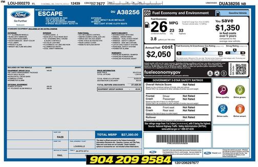 Deep Impact Blue 2013 Ford Escape SE