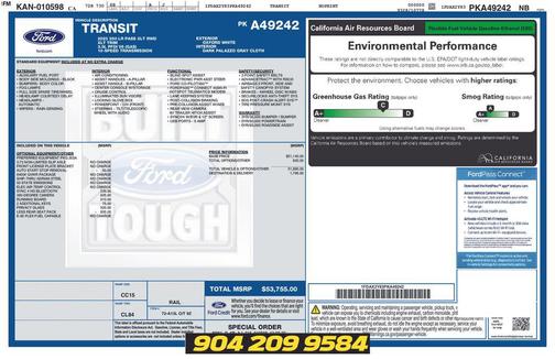 Oxford White 2023 Ford Transit-350 XLT