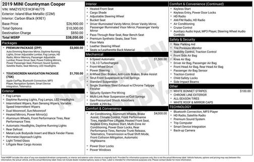 2019 MINI Countryman Cooper