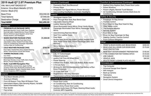 2019 Audi Q7 45 Premium Plus