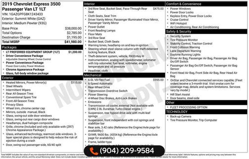 2019 Chevrolet Express 3500 LT