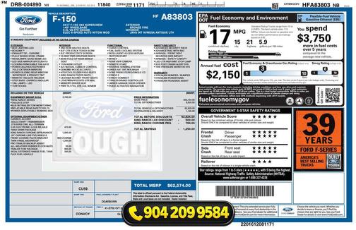 Ruby Red Metallic Tinted Clearcoat 2017 Ford F-150 King Ranch