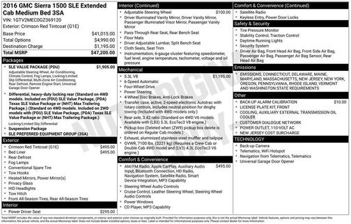 2016 GMC Sierra 1500 SLE