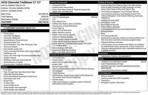2025 Chevrolet Trailblazer LT