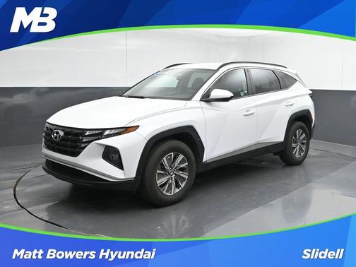 White Pearl 2024 Hyundai TUCSON Hybrid Blue