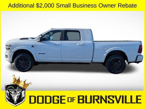 Bright White Clearcoat 2026 RAM 3500 Limited Mega Cab 4x4 6'4' Box