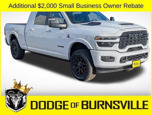 Bright White Clearcoat 2026 RAM 3500 Limited Mega Cab 4x4 6'4' Box