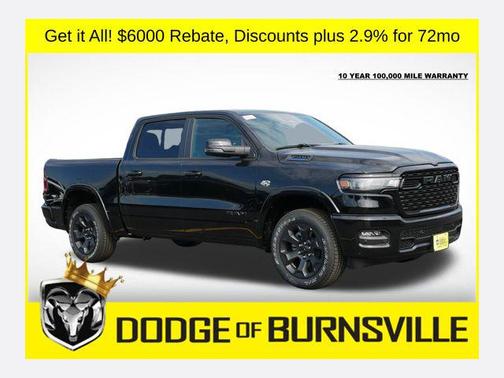 Diamond Black Crystal Pearlcoat 2026 RAM 1500 Big Horn/Lone Star