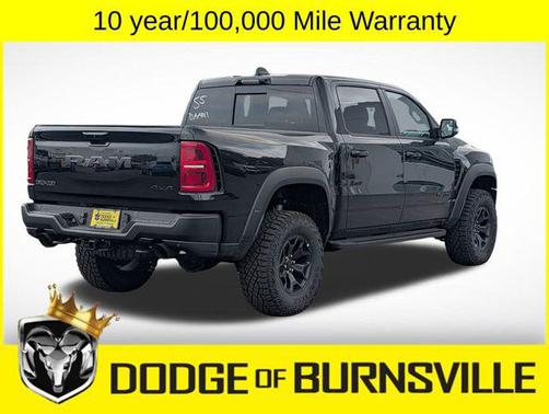Diamond Black Crystal Pearlcoat 2026 RAM 1500 RHO Crew Cab 4x4 5'7' Box