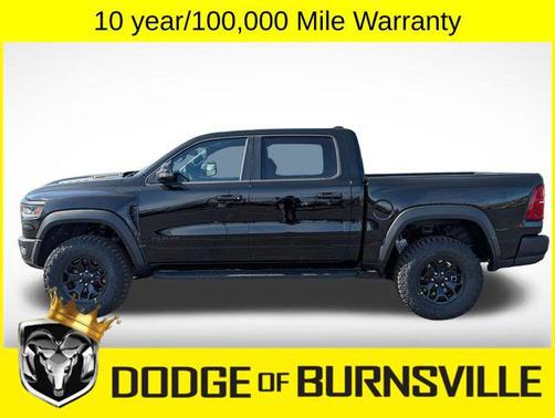 Diamond Black Crystal Pearlcoat 2026 RAM 1500 RHO Crew Cab 4x4 5'7' Box