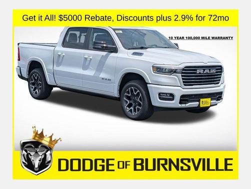 Bright White Clearcoat 2026 RAM 1500 Laramie