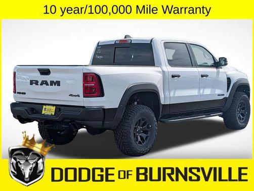 Bright White Clearcoat 2026 RAM 1500 RHO Crew Cab 4x4 5'7' Box