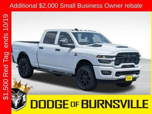 Bright White Clearcoat 2026 RAM 2500 Black Express Crew Cab 4x4 6'4' Box