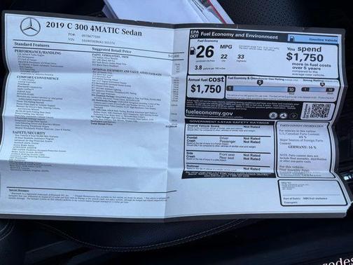 2019 Mercedes-Benz C-Class C 300 4MATIC