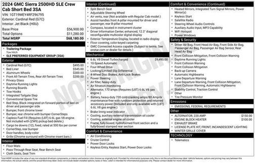 2024 GMC Sierra 2500 SLE