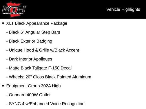 Agate Black Metallic 2023 Ford F-150 XLT