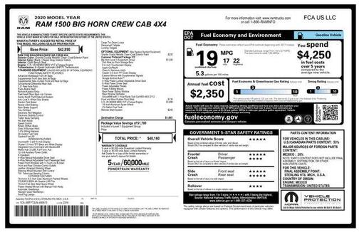 2020 RAM 1500 Big Horn