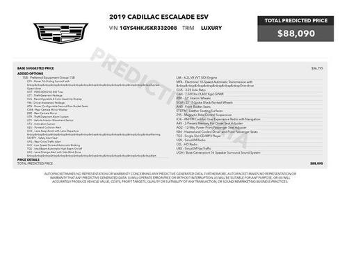 2019 Cadillac Escalade ESV Luxury