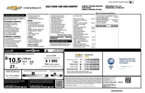 Iridescent Pearl Tricoat 2022 Chevrolet Tahoe High Country