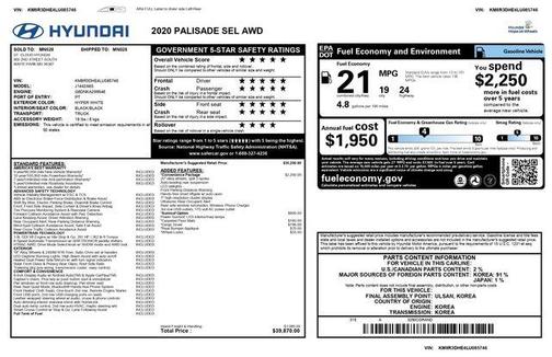 2020 Hyundai PALISADE SEL