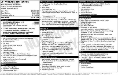 2019 Chevrolet Tahoe LS