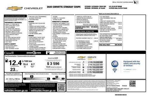 2020 Chevrolet Corvette Stingray w/2LT