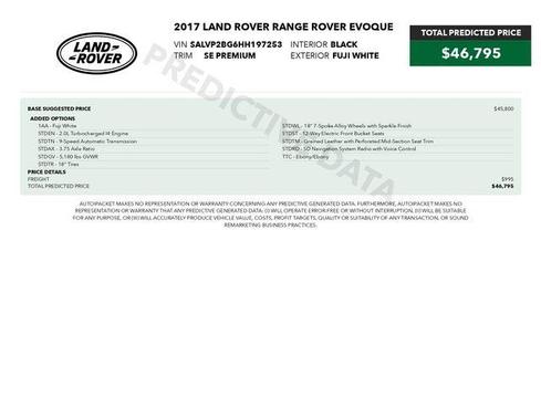 2017 Land Rover Range Rover Evoque SE