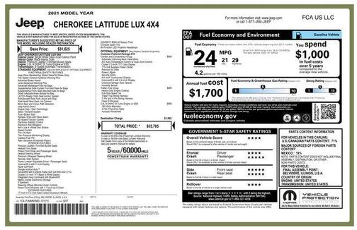 2021 Jeep Cherokee Latitude Lux